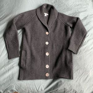 Chunky 100% cashmere cardigan